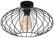 Prisadený luster CORRINI 1xE27/60W/230V pr. 34 cm čierna/číra