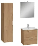 Kúpeľňová zostava s umývadlom 60 cm vrátane umývadlovej batérie, vtoku a sifónu VitrA Mia golden oak KSETMIA60D