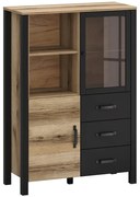 Vitrína 2d3s Derby C Light + Black