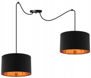 Závesné svietidlo Shade Spider, 2x textilné tienidlo (mix 6 farieb), (výber z 2 farieb konštrukcie), g