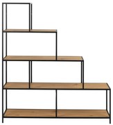 Knižnica v dekore divokého duba Actona Seaford, 135 x 150 cm