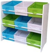 Detský regál s úložnými boxami TIGA-3