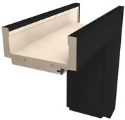 Obložková zárubňa Naturel pre hrúbku steny 34-38 cm čierna CPL 80 cm pravá o9CPLC80P