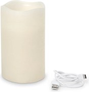 LED sviečka z pravého vosku s projektorom