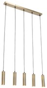 Moderné závesné svietidlo bronzové 5-svetlo - Jeana