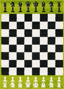 Detský koberec Agnella Funky Top šach zelený