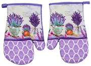 Sada 2 fialových chňapiek s magnetom LAVENDEL SCENT