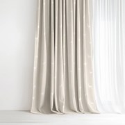 Goldea vianočný záves natura – jeleňe na režnej 140x135 cm