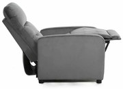 Polohovacie kreslo Lennox Velvet, sivá