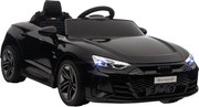 HOMCOM Detské Elektrické Auto, Detské Auto s Diaľkovým Ovládaním, AUDI RS e-tron GT Detské Vozidlo s Bezpečnostným Pásom, Klaksónom a Hudbou, s Predný