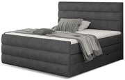 Kontinentálna boxspring posteľ Carmen, sivá 160x200cm (dora 96/ CAND 02)