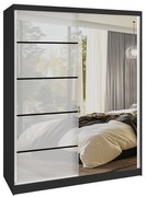 Šatníková skriňa SERENITY 133 cm biely lesk MGB SERENITY SZP6/0/B/W/0/HIAL