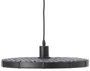 Čierne ratanové svetlo Paloma s výpletom - Ø 40 * 3cm / E27