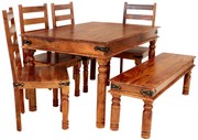 furniture-nabytek.cz - Jedálenský set pre 6 osôb Jali z indického masívu palisander
