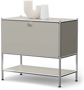 Kovová odkladacia skrinka »CN3« s výklopným priečinkom, svetlosivá