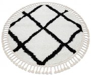 Koberec BERBER CROSS kruh biely Fredzle berber marokánsky
