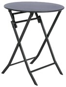 Kovový skladací stôl SUNNY ø 60 cm (antracit)