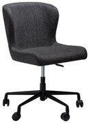 GLAM ČALÚNENÁ OFFICE STOLIČKA black/black