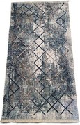 Moderný koberec Banco 1037 – modrá a béžová kombinácia Rozmer: 60x110 cm