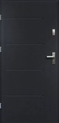 Vchodové dvere Tytan, 90 L, rozmer vr. zárubne: 1000 × 2070 mm, oceľ, ľavé, antracit, plné