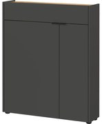 Antracitová skrinka 82x102x22 cm Ameca – Germania