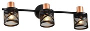 Prezent 75469 - Nástenné bodové svietidlo ANTARES 3xE14/40W/230V čierna/medená