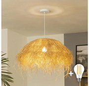 Brilagi - LED luster na lanku CERIA BOHO 1xE27/40W/230V, priemer 60 cm, z rafie