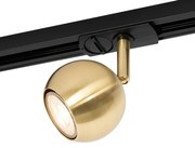 Moderné 1-fázové koľajnicové bodové svetlo čierne so zlatom - Gissi