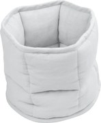 Ľanový prešívaný košík sivý o 20 cm