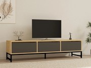 TV stolík/skrinka Samove 3 (dub zafírový + čierna + antracit) . Akcia -22%. Vlastná spoľahlivá doprava až k Vám domov. 1095217