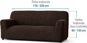 Bielastické poťahy COSTINA tabaková trojkreslo (š. 170 - 220 cm)