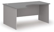 Ergonomický kancelársky písací stôl PRIMO GRAY, 160x120 cm, ľavý, sivá/grafit