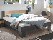 Posteľ Laurie 180x200 cm, grafit/dub%