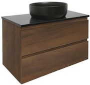 Kúpeľňová skrinka s krycou doskou SAT B-Way 99x50x45 cm orech mat BWAY2100NUTZ