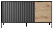 Skrinka Rastafa 3D (dub artisan + čierna). Akcia -21%. Vlastná spoľahlivá doprava až k Vám domov. 1071380