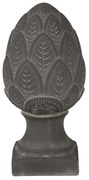 Šedá dekorácia šiška na podstavci Pine M - Ø13*26 cm