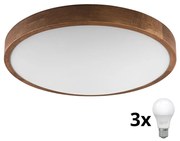 Brilagi - LED Stropné svietidlo CARVALHO SLIM 3xE27/60W/230V dub čerešňa pr. 47 cm
