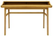 Pracovný stôl v dekore duba so sekretárom 44x115 cm Carteret – Woodman