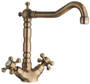 Reitano Rubinetteria Reitano Rubinetteria, ANTEA stojánkova drezová batéria s retro hubicou, bronz, 3126