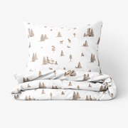 Goldea vianočné bavlnené posteľné obliečky - beskydy 140 x 200 a 70 x 90 cm