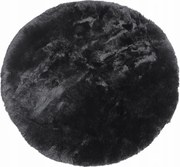 Koberec z ovčej kože kruh čierny