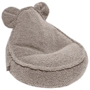Bearly Sedací vak s uškami Teddy Light Grey