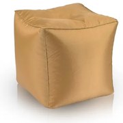 Sedací vak taburetka Cube L gold nepremokavý