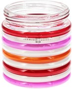 Repelentná sviečka Citronella Stripes, 780 g, 11 v 12 cm, červená