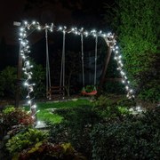 DECOLED Svetelná reťaz LED 20 m, ľadovo biela, 120 diód, IP67, biely kábel