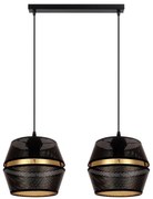 Luster na lanku PARIS 2xE27/60W/230V čierna/zlatá