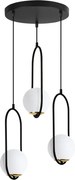 Závesné svietidlo Florence, 3x biele sklenené tienidlo, b/g, o, U