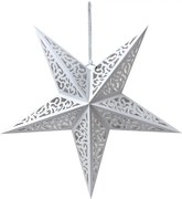 Závesná biela vianočná papierová hviezda - 60*18*60 cm