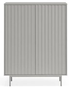 Sivá vysoká komoda 97x130 cm Sierra – Teulat