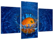 Obraz - pomaranč vo vode (90x60 cm)
